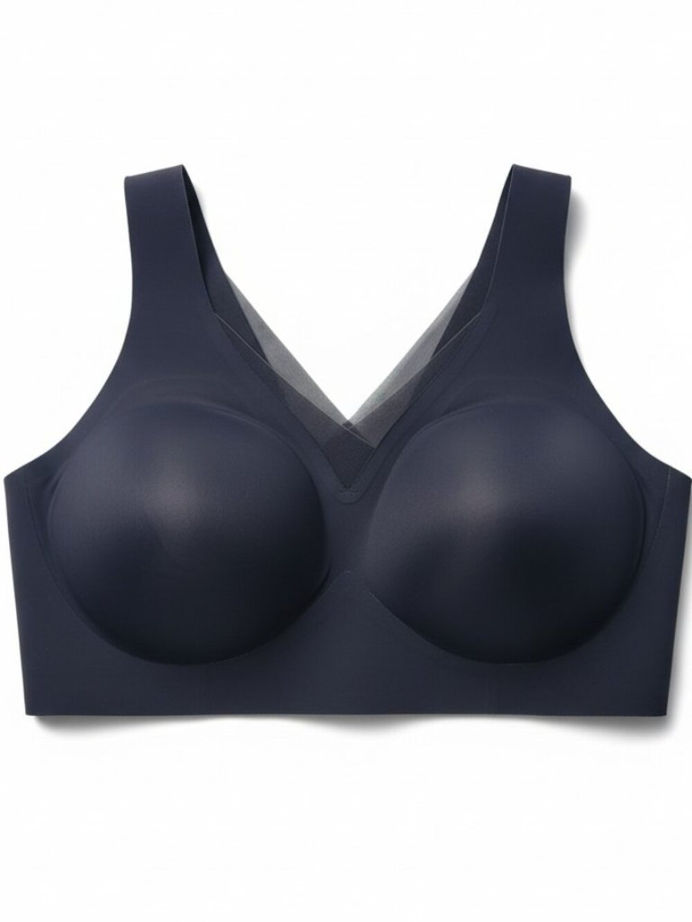 Evelyn & Bobbie Evelyn Bra Mesh Wireless Smoothing Push-Up Black Sz L